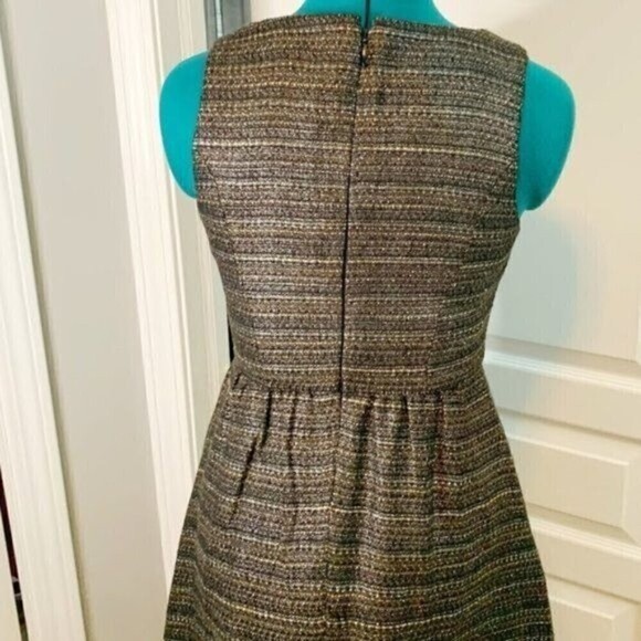 Anthropologie Moulinette Soeurs Shimmer Metallic Tweed Fit and Flare Dress - Picture 5 of 15
